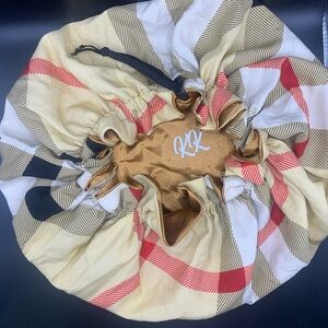 Designer-Inspired Plaid Satin Bonnet – Adult